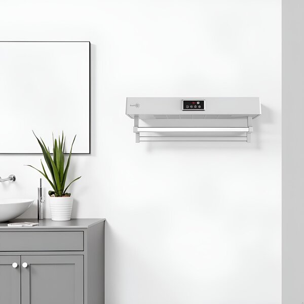 Asciugasalviette Elettrico con Disinfettante UV per Bagno/Cucina, a parete, L60cm, 450W, ElectricSun Standard bianco