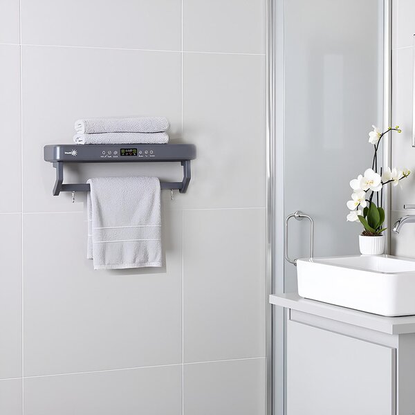 Asciugasalviette Elettrico con Disinfettante UV per Bagno/Cucina, a parete, L60cm, 450W, ElectricSun PREMIUM Grigio