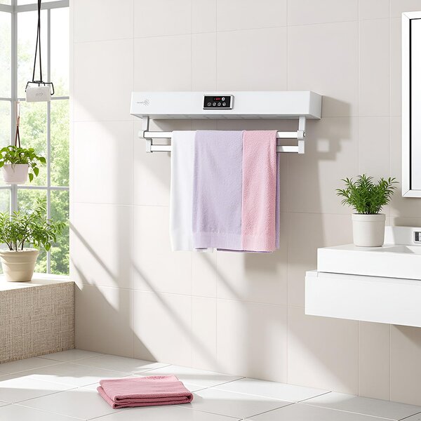 Asciugasalviette Elettrico con Disinfettante UV per Bagno/Cucina, a parete, L60cm, 450W, ElectricSun Standard bianco