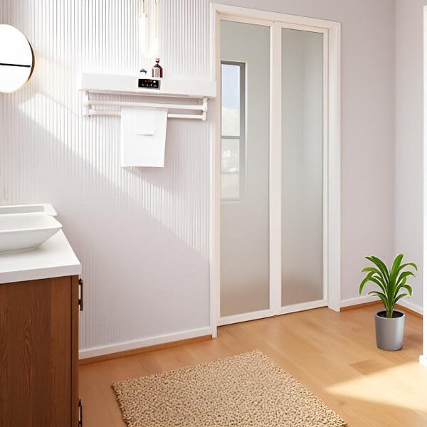 Asciugasalviette Elettrico con Disinfettante UV per Bagno/Cucina, a parete, L60cm, 450W, ElectricSun Standard bianco