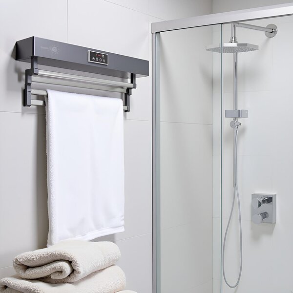 Asciugasalviette Elettrico con Disinfettante UV per Bagno/Cucina, a parete, L60cm, 450W, ElectricSun Standard Grigio