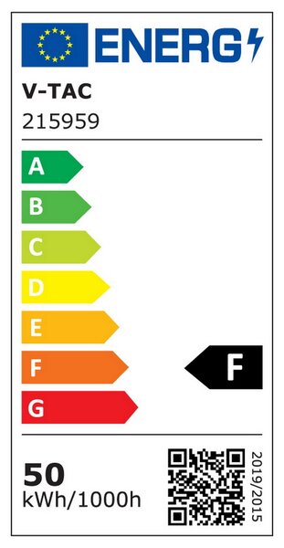 Faro proiettore Led 50W Nero da esterno IP65 Bianco neutro 4000K V-TAC