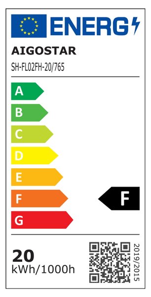 Faro proiettore Led 20W Bianco da esterno slim IP65 Bianco freddo 6500K Aigostar