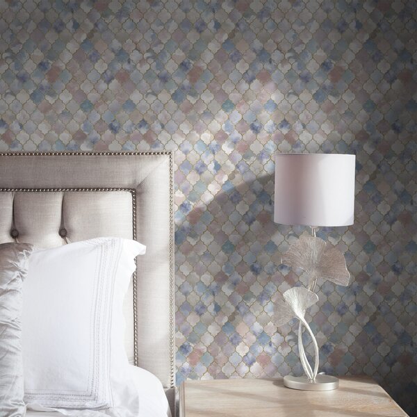 Carta da parati Mosaico pastello di frammenti marocchini con una luce soffusa, Parati astratta classici, a01039 : Uwalls.it