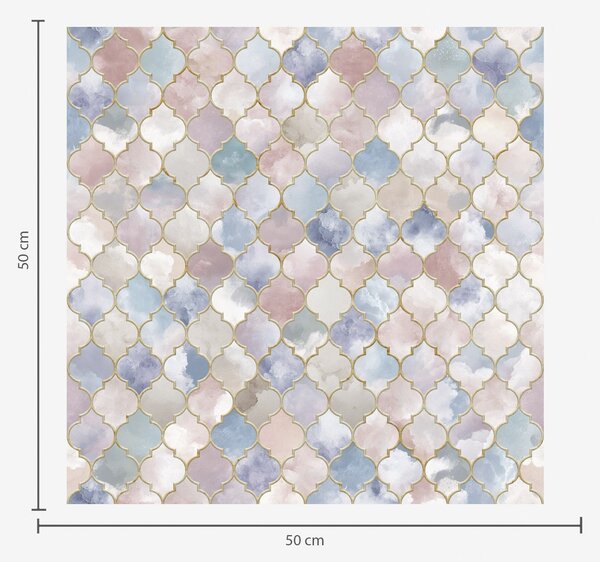 Carta da parati Mosaico pastello di frammenti marocchini con una luce soffusa, Parati astratta classici, a01039 : Uwalls.it