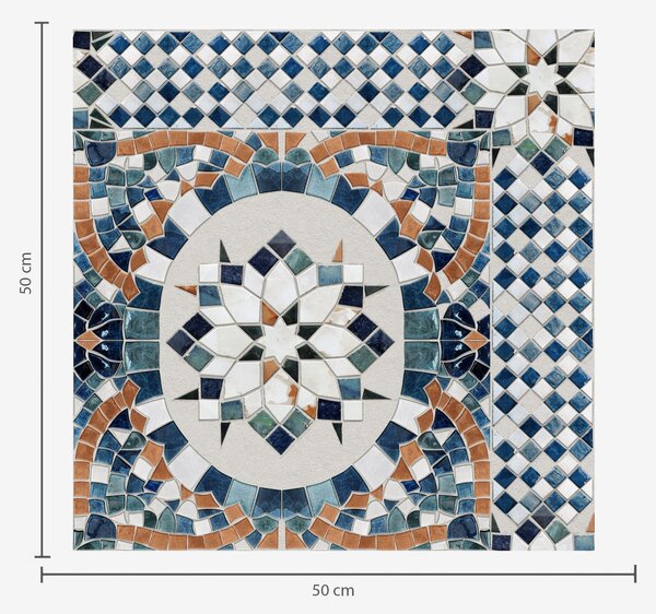 Carta da parati Luminoso mosaico marocchino nei toni del blu-turchese, Parati astratta classici, a01043 : Uwalls.it