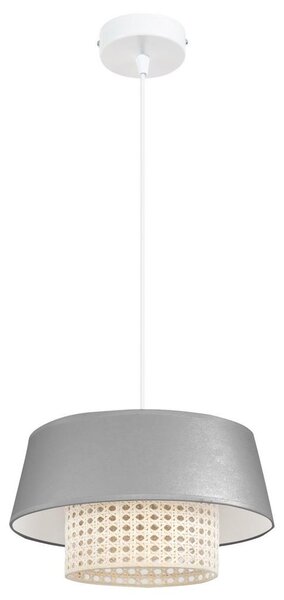 Lampadario su filo CONA 1xE27/60W/230V diametro 35 cm grigio