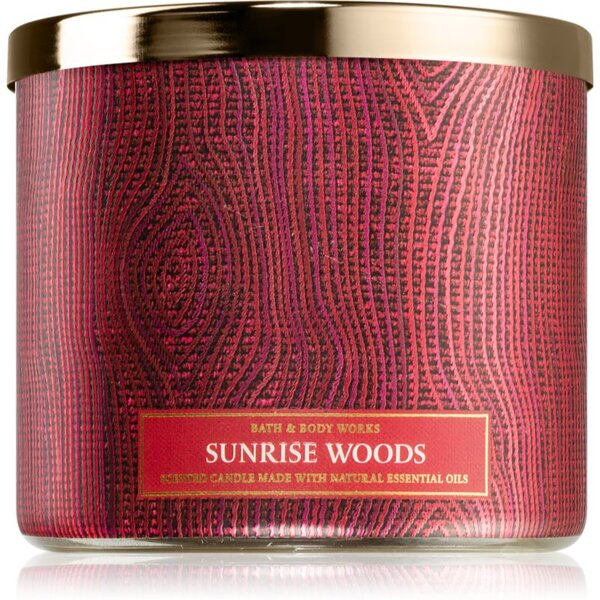 Bath & Body Works Sunrise Woods candela profumata 411 g