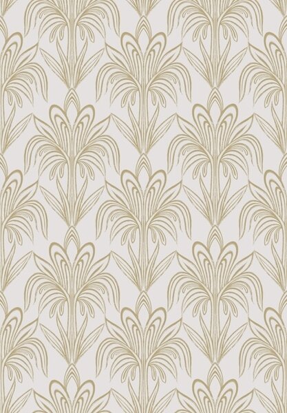 Carta da parati Ornamento Art Déco leggero con piante stilizzate, Parati astratta classici, a01065v1 : Uwalls.it
