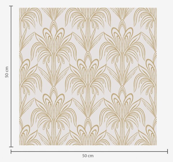 Carta da parati Ornamento Art Déco leggero con piante stilizzate, Parati astratta classici, a01065v1 : Uwalls.it
