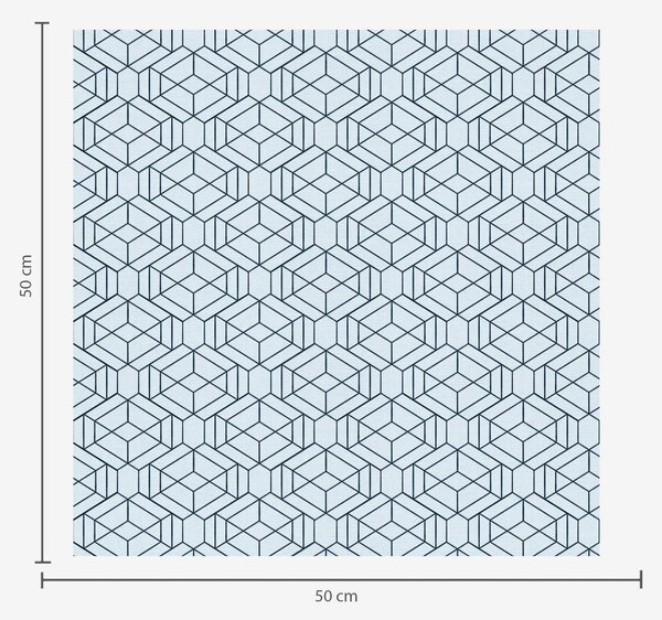 Carta da parati Motivo geometrico a cubi azzurri, Parati astratta classici, a01066 : Uwalls.it