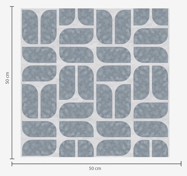 Carta da parati Mosaico grigio con forme alternate arrotondate e rettangolari, Parati astratta classici, a01069 : Uwalls.it