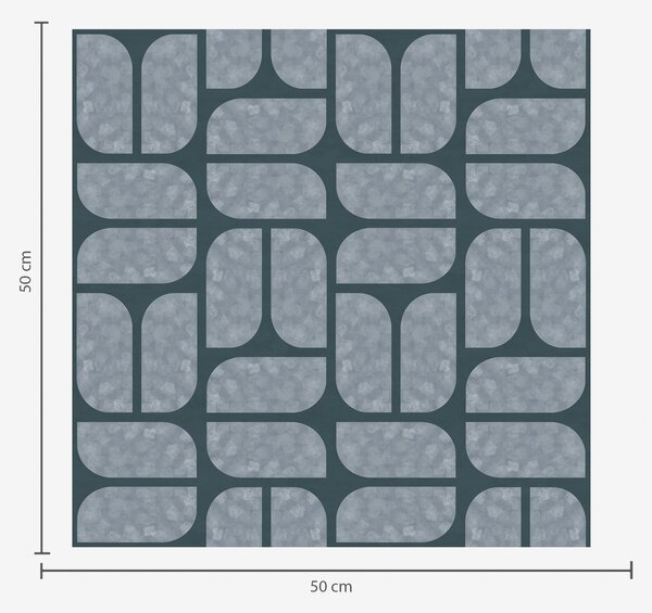 Carta da parati Sfondo scuro con mosaico grigio di moduli arrotondati, Parati astratta classici, a01069v1 : Uwalls.it