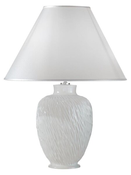 Kolarz A1340.71 - Lampada da tavolo CHIARA 1xE27/100W/230V bianca, diametro 40 cm