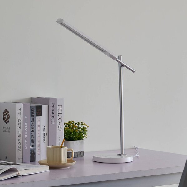 Lindby Valtorin lampada LED da scrivania, bianco