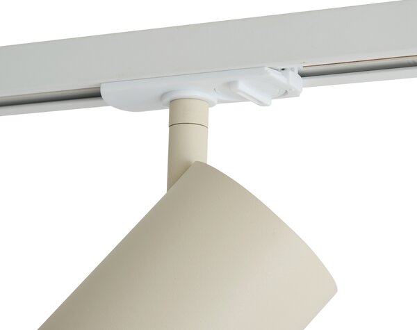 Faretto moderno beige per sistema a binario monofase GU10 70mm - Iconic Jeana Luxe