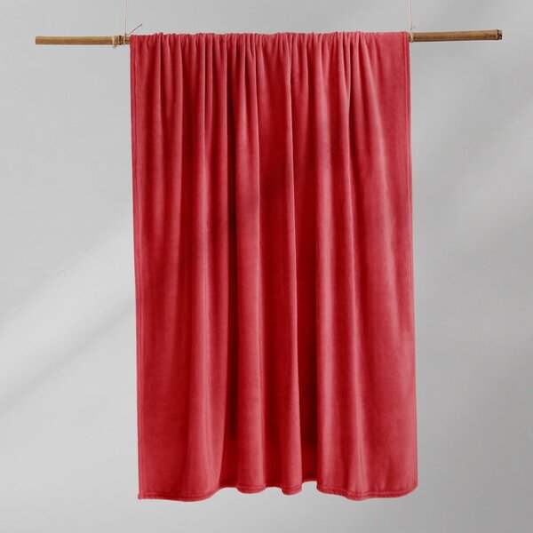 Coperta in microfibra rossa, 160 x 210 cm Mic - DecoKing