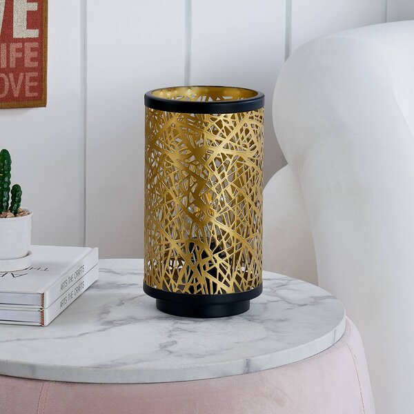 Lampada da tavolo Lindby Yonah, color oro, metallo, 27 cm, E27
