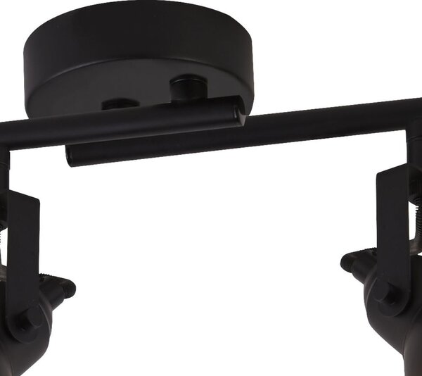 Plafoniera Lineare Contemporanea Focus Spotlight Acciaio Bianco Nero 4 Luci Gu10