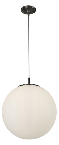 Sospensione Contemporanea Atomo Acciaio Nero 1 Luce E27 D40Cm