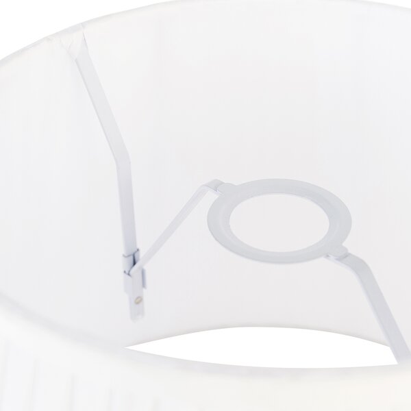 Paralume plissettato bianco 45/30 cm