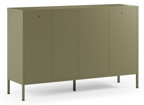 Cassettiera verde in metallo 140x90x40 cm Fayna – Marckeric