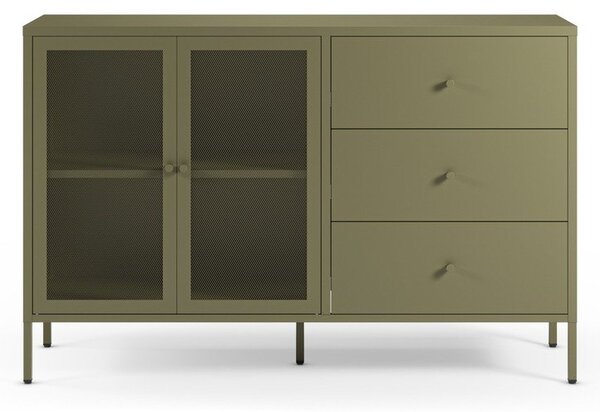 Cassettiera verde in metallo 140x90x40 cm Fayna – Marckeric