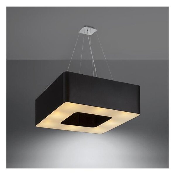 Sollux SL.0784 - Lampadario su filo URANO 8xE27/60W/230V 60 cm nero