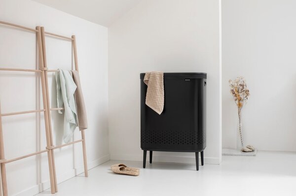 Cesto portabiancheria in metallo nero opaco 90 l Bo Hi - Brabantia