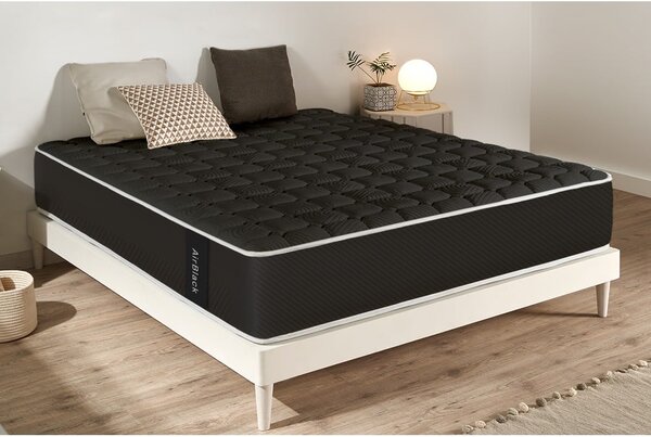 Materasso rigido/semirigido in schiuma reversibile 180x200 cm Air Black – Moonia