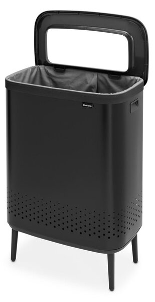 Cesto portabiancheria in metallo nero opaco 90 l Bo Hi - Brabantia