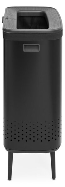 Cesto portabiancheria in metallo nero opaco 90 l Bo Hi - Brabantia