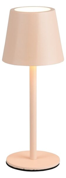 Lampada da tavolo LED color crema con paralume in metallo (altezza totale 21 cm) Diaz – Reality