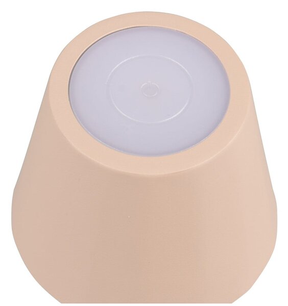 Lampada da tavolo LED color crema con paralume in metallo (altezza totale 21 cm) Diaz – Reality