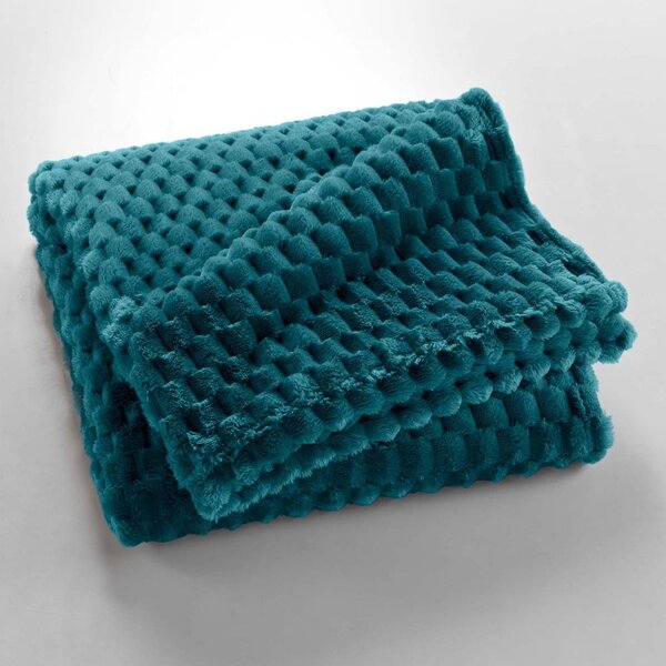 Coperta blu in microflanella 125x150 cm Mini Frosty – douceur d'intérieur