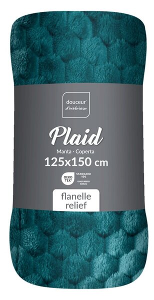 Coperta blu in microflanella 125x150 cm Mini Frosty – douceur d'intérieur