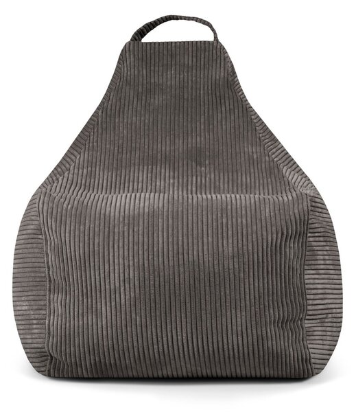 Puof a sacco color crema con rivestimento in velluto a coste Play Amuse – SLOWDOWN