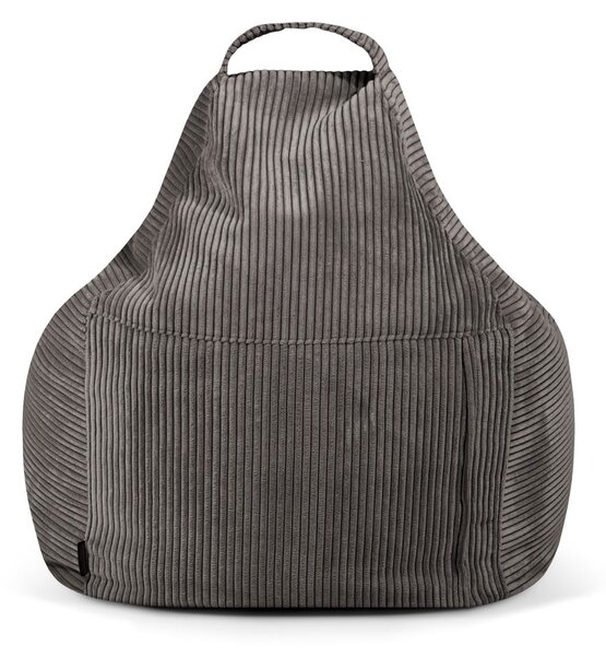 Puof a sacco color crema con rivestimento in velluto a coste Play Amuse – SLOWDOWN