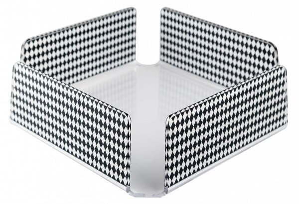 Portatovaglioli in Cristallo acrilico Grande DECOR Dimensioni 21,5x21,5x h 6 cm Trasparente