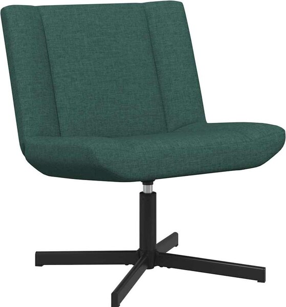 VidaXL Sedia girevole verde scuro 63 x 75 x 76 cm tessuto