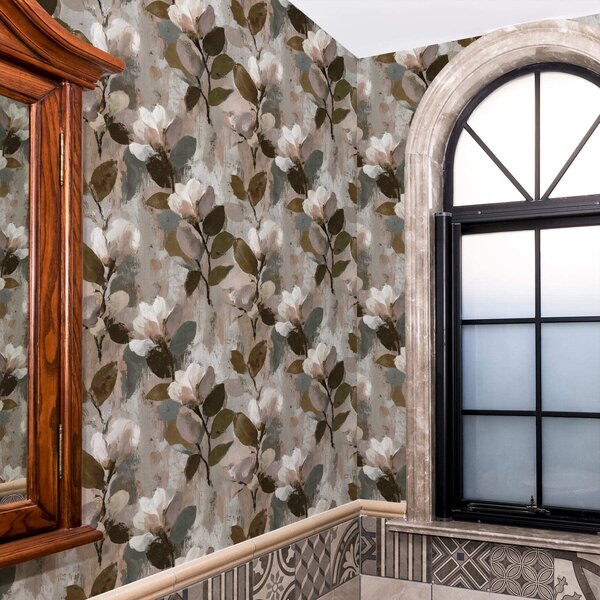 Carta da parati Pennellate floreali, Parati fiori e piante classici, a00968v1 : Uwalls.it