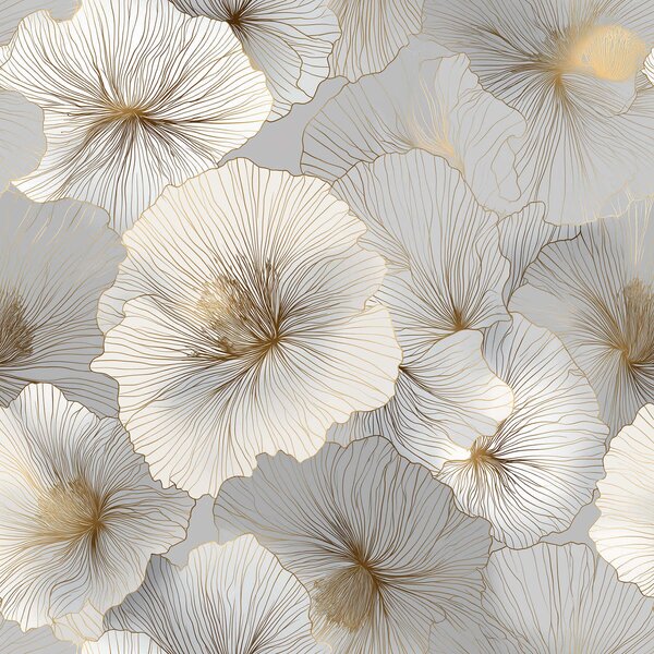 Carta da parati Floreali eleganti, Parati fiori e piante classici, a00969 : Uwalls.it