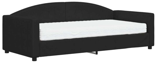 VidaXL Divano letto con materasso Nero 90x190 cm Tessuto