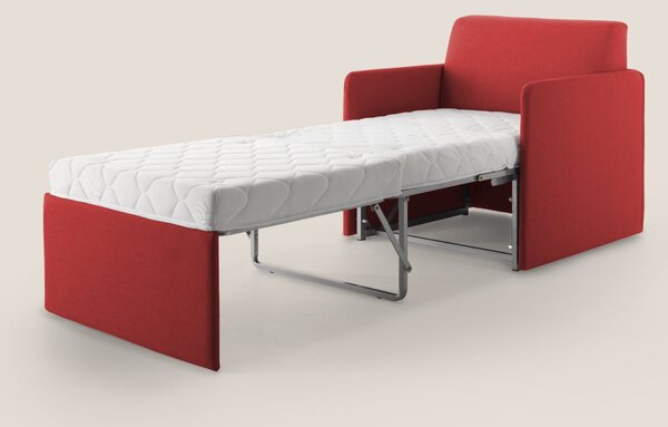 DAG Poltrona letto singolo salvaspazio in TESSUTO impermeabile T13 ros