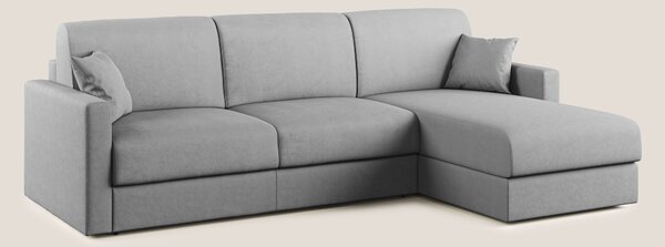 Chris Divano letto angolare con penisola in microfibra smacchiabile T1