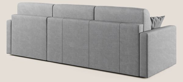 Chris Divano letto angolare con penisola in microfibra smacchiabile T1