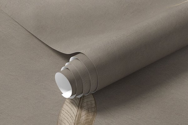 Carta da parati Delicati rami frondosi nei toni del beige su sfondo chiaro, Carta da parati Natura, Carta da parati Foglie, w05113v2 : Uwalls.it