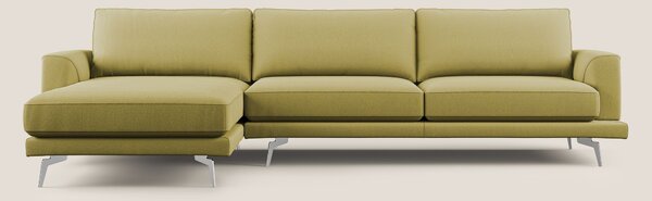 Dorian divano moderno angolare con penisola in tessuto morbido antimac