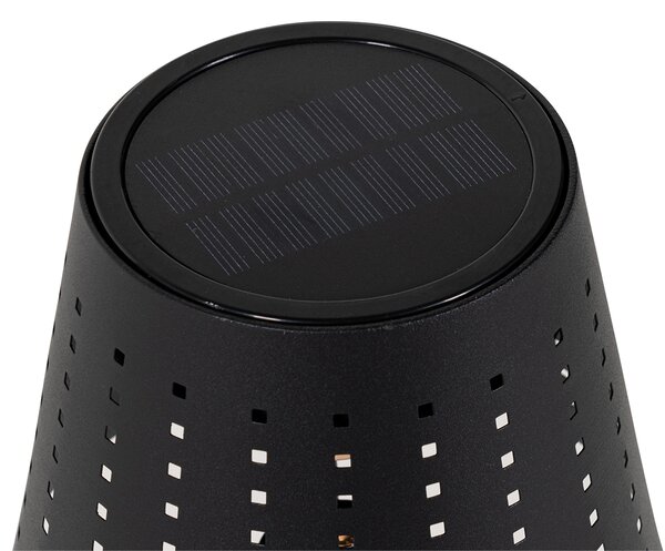 Set di 2 lampade da tavolo nere incl. LED ricaricabile e solare dimmerabile a 3 livelli - Ferre