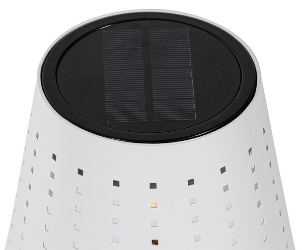 Set di 2 lampade da tavolo bianche con LED a 3 livelli di dimmerazione ricaricabili e solari - Ferre